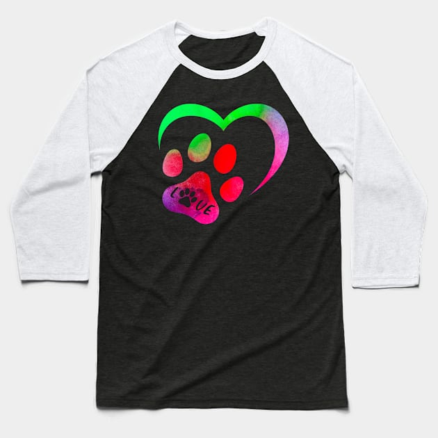 Heart paw dog icon. Baseball T-Shirt by RubyCollection